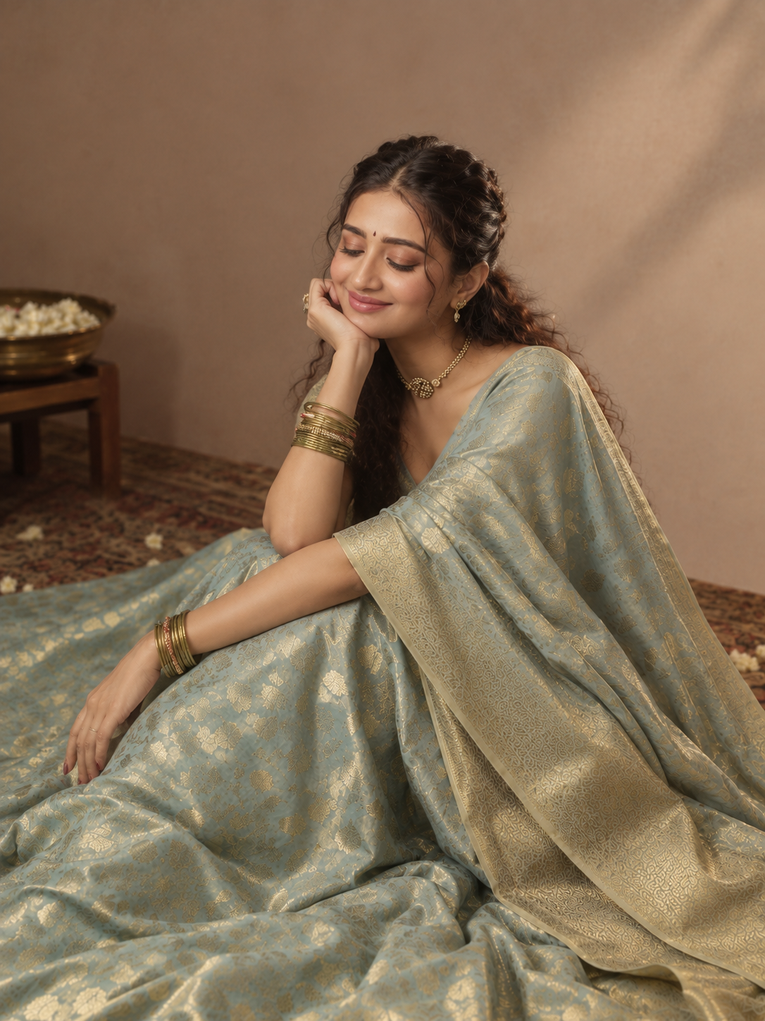 Neelambari Zari Saree