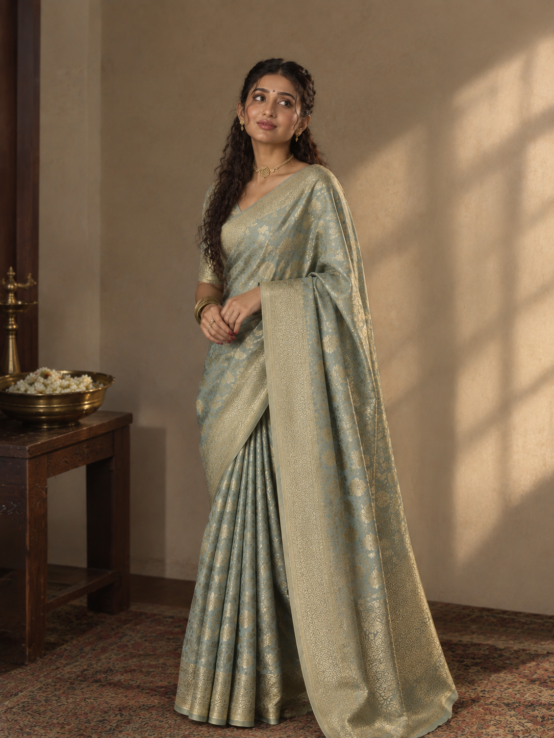 Neelambari Zari Saree