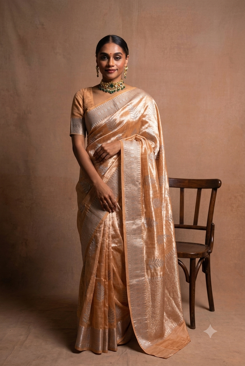 Banarasi Metallic Tissue Silk Saree.