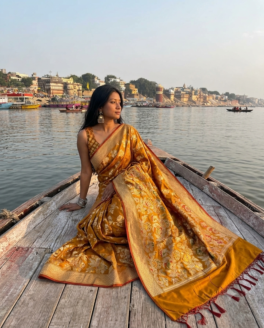Banarasi Meenakari Silk Saree